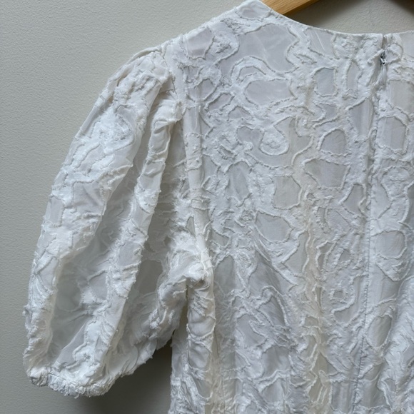 Club Monaco Textured Puff Sleeve Dress - Picture 9 of 12